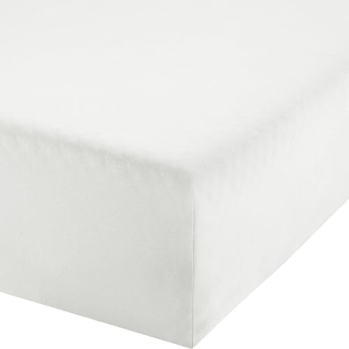 Erwin Müller Boxspring-Spannbettlaken Murnau Single-Jersey - weiß Größe 90x190 cm - 100x200 cm - bis 35 cm Höhe geeignet, atmungsaktiv, strapazierstark