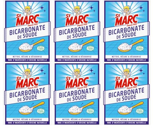 St Marc Bicarbonate de Soude Nettoyant Multi-Usage 100% d'Origine Naturelle 680g - Lot de 6