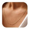 Goldkette für Damen – 925 Sterling Silber Verschluss, zierliche Choker-Halskette, 14 Karat vergoldet, dünne, einfache Singapurkette, anlaufgeschützter, wasserfester Goldschmuck für Damen, 20 Zoll