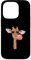 Hülle für iPhone 14 Pro Niedliche Giraffe mit Brille und rosa Kaugummi, Afrika