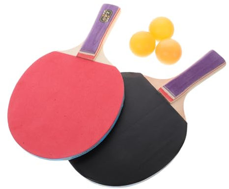 BELLIFFY Tischtennisschläger Set Mit Horizontalen Und Geraden Schlägern Aus Langlebigem Material Und Bällen Für Erwachsene Und Junge Mädchen