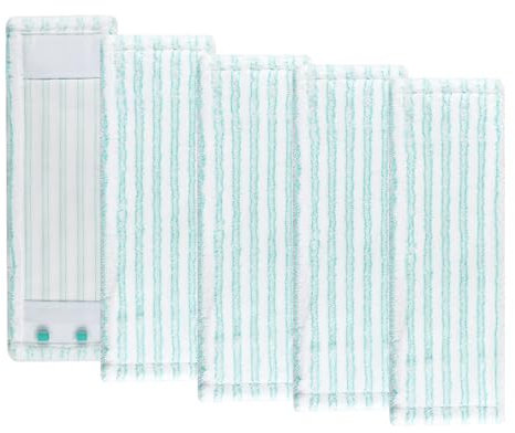 Juego de 5 fundas de repuesto para mopa Leifheit Profi XL Micro Duo / Profi XL Cotton Plus, eliminación rápida de manchas, fundas de repuesto de microfibra de alta calidad para todos los tipos de
