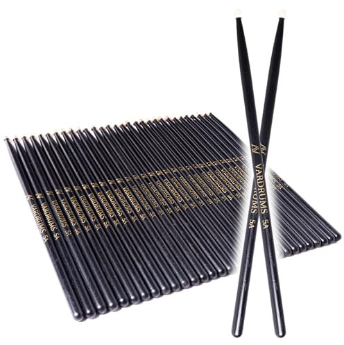 Baquetas Batería Madera de Roble 5A Resistentes Duraderas Ideal para Bateristas Profesionales y Principiantes Palos de Percusión Buen Sonido Diseño Ergonómico Perfectas para Estudio y Concierto