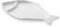 Sicignano | Piatto Pesce in Melamina 38x22x3h cm Bianco – Resistente, Elegante e Ideale per Pesce, Antipasti e Portate Fredde (1)
