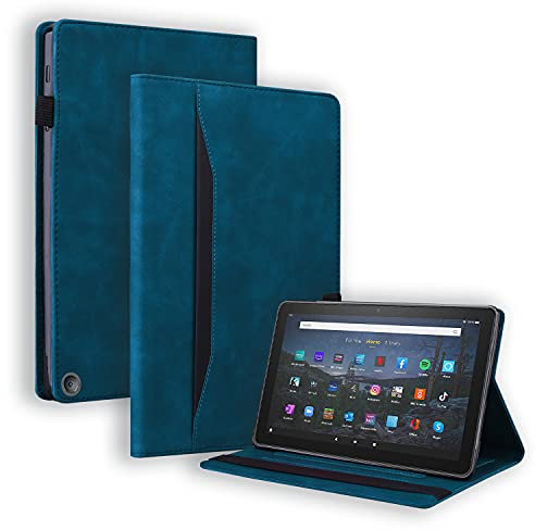 Mldjomid Tablet Custodia Compatibile con Amazon Fire HD 8 Tablet (12a/10a generazione) 8.0 Custodia Protettiva Case in Pelle PU con Supporto e Slot per Scheda per Fire HD 8 2024/2022/2020 Cover, Blu