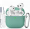 TNSNK for AirPods 4 hülle with Cleaner Kit, Silikon Protection Case for Apple Airpods 4 ANC (AirPods 4 mit Aktiver Geräuschunterdrückung) Support Wireless Charging with Keychain-Pine Leaf Green