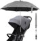 SUPPUIMNT Ombrelle Poussette,Protection UV 50+ Parasol Portable de Pinces Réglables,Diamètre 75 cm et 85 cm,Parasol avec Pince Réglable pour Poussettes, Fauteuils Roulants, de Terrasse (Gris 75cm)