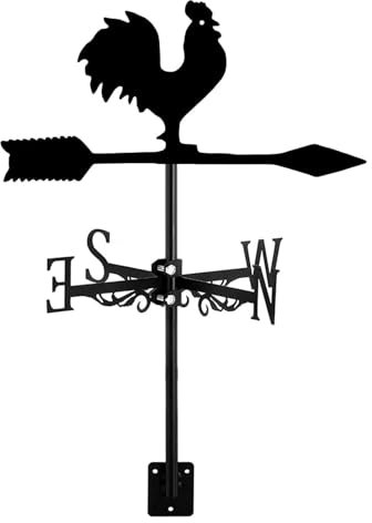 Banderuola segnavento in Metallo a Forma di Gallo, banderuola segnavento a Forma di Gallina con Montaggio sul Tetto, Decorazione da Giardino a Forma di Gallo Fatta a Mano for Esterni.(Chickens)