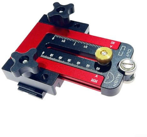 Lavorazione del legno per guida di precisione per sega da banco con dimensione di taglio regolabile e doppia scala (A)