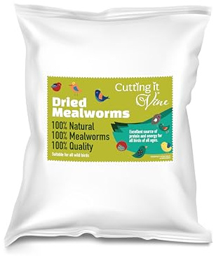 Cutting It Vine Premium Dried Mealworms for Wild Birds, 10L (2 x 5L Bags) Natural Bird Food, High Protein Treats, All Life Stages
