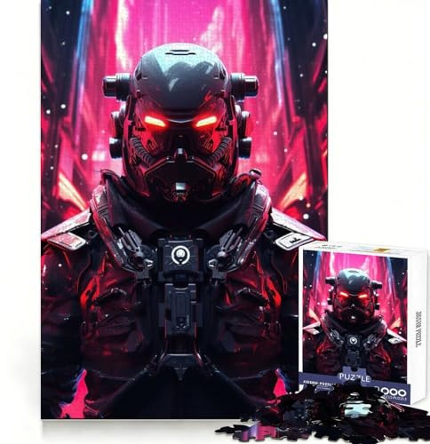 Astronauten-Cyborg-Puzzle, 1000 Teile, fördert das Erinnerungsvermögen, stressfreier Spaß, präziser Schnitt, warmes (38x26cm)