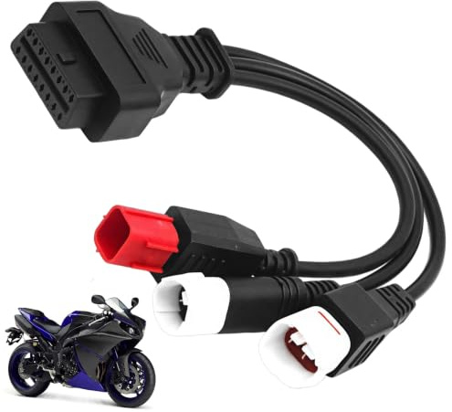 OBD2 Cable de diagnóstico 3 4 6 pines cable adaptador para Honda Suzuki | 3 en 1,Cable OBD2 3 4 6 Pines para Motocicleta Adaptador 16 Pines, Cable Diagnóstico Motocicleta Sistemas