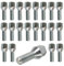 20 bulloni per ruote FIAT 500 tipo Uno, Strada, Barchetta, Brava, Bravo, Cinquecento, Panda, Stilo 500X 124 Spider 128 Coupé Croma Idea Linea Marea Ritmo x1/9 Palio M12 x 1,25 28 mm, dado conico