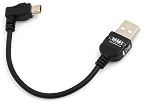 System-S Mini USB Kabel Datenkabel Ladekabel mit 90° Winkelstecker 90 Grad rechts gewinkelt 10 cm