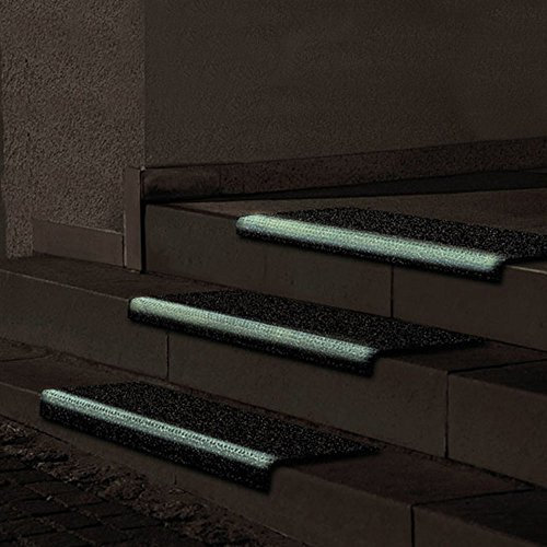 livingfloor® Winkelstufenmatte LUX Anthrazit - nachtleuchtend