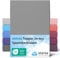 etérea Jersey Topper Spannbettlaken 180x200-200x200 cm Grau für 5-10 cm Steghöhe 100% Baumwolle - Oekotex Spannbetttuch Matratzen Bett Bezug - Bettlaken 180x200cm - 200x200cm Gray