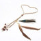 Amorar Damen Vintage Böhmischen Pfau Federschmuck Stirnband Hippie Haaretragen Quaste Geflochten Kopfschmuck für Frauen Festival Karneval Boho Haar Zubehör Beige