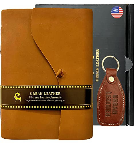 Urban Leather Journal, Drawing Sketchbook Scrapbook Notebook Daily Diary for Your Travel Stories, Handmade Leather Journal, Unliniertes Papier