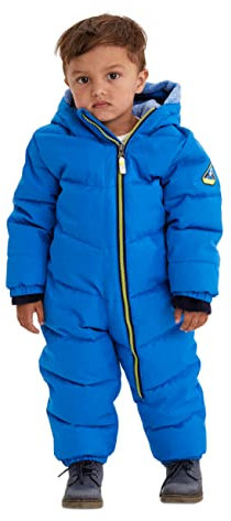 Killtec Skioverall Kinder Twinkly MNS ONPC B - Overall in Daunenoptik - Schneeanzug mit Kapuze - Winteranzug mit flauschigem Innenfutter, neon blau, 98/104