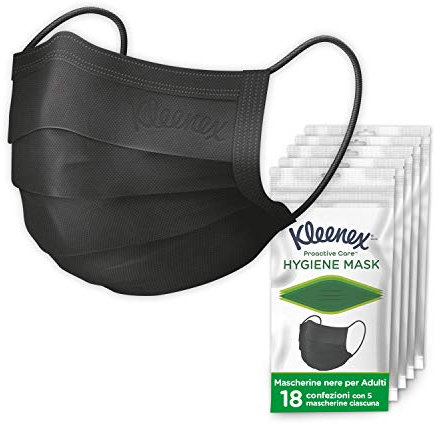 Kleenex Proactive Care Mascherina per Adulti, 90 Mascherine monouso, 18 Confezioni da 5 Mascherine