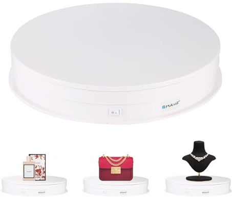 PULUZ 360 Grad Drehbarer Plattenspieler, 28cm Elektrischer Drehteller, Drehteller mit Motor für Fotografie, Videoaufnahmen, Requisiten, Schmuck, maximale Traglast 20kg