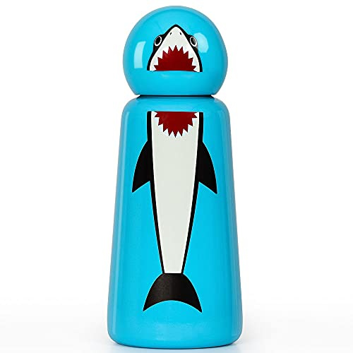 Botella de agua aislada de 300 ml libre de BPA | frasco fresco y moderno a prueba de fugas | Frío durante más de 24 horas, caliente durante 12 | Shark by Lund London