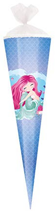 Herlitz Schultüte mit Gravur/Zuckertüte / 85cm / eckig/Meerjungfrau