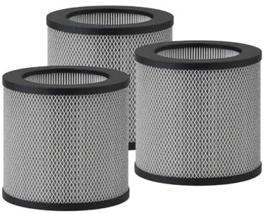 Nispira 3-in-1 True HEPA Aktivkohlefilter Ersatz für Bissell MYair Personal Luftreiniger 2780A 2780 27809, im Vergleich zu Teil 2801. Größe: 17,8 x 17,8 x 15,5 cm. 3 Stück (nicht für Modell 3139 A)