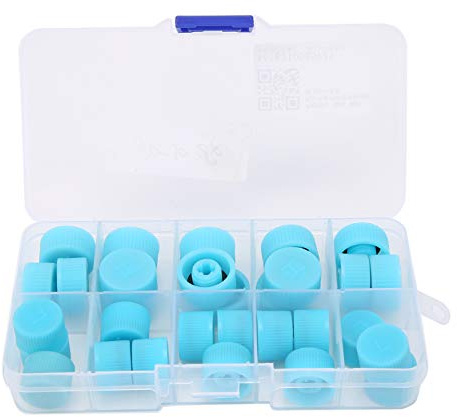 AC Valve Cap, 30Pcs A/C Refrigerant Port Cap Car Air Conditioning Service Caps High and Low Pressure AC A/C System Valve Caps Dust Cover Other Accessories