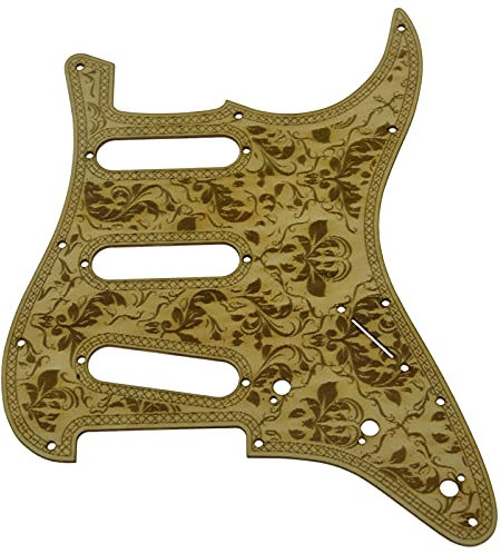 Pickguard Scratch Plate 11 Loch Blumenart SSS. Maple Gitarre Schlagbrett Für Stratocaster Holz Scrach Platte
