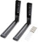 Hniuyun Universal Wall-Mounted Microwave Brackets ,Foldable Arm Adjustable Extensible Wall Hanging Microwave Brackets Oven Stand Shelf Rack Load 99 lb (Black)