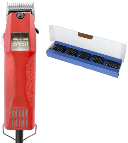 Agrarzone Edition Aesculap Favorita Speed Schermaschine mit Aufsteckkamm Set | Profi Tierhaarschneider für Hunde & Pferde | Extrem kraftvoller Motor | Hundeschermaschine Trimmer aus Deutschland
