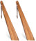 Lot de 2 spatules en bois - Petite spatule plate - 25,5 cm - Ustensiles de cuisine polyvalents - Ustensiles de cuisine