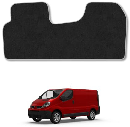 Renault Trafic (2001-2014) Carpet Car Mats | Grey Edge Trim Tailored Fit Floor Mats Full Coverage Protection Accessories Easy Clean Anti Slip Made in the UK