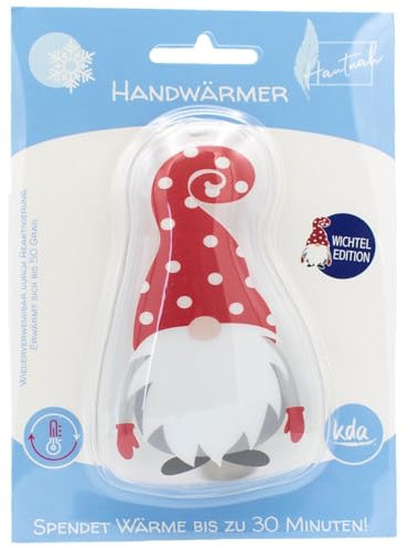 kda Handwärmer/Taschenwärmer in verschiedenen Motiven | wiederverwendbar | für Kinder und Erwachsene (Wichtel)