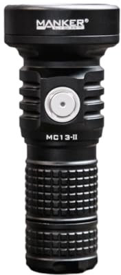 Manker MC13 II (versión de gama alta) linterna portátil recargable, máximo hasta 4500 lúmenes, alcance de haz de 665 m, LUMINUS 90.2 LED, con filtro suave, cola magnética (negro, batería 18350)