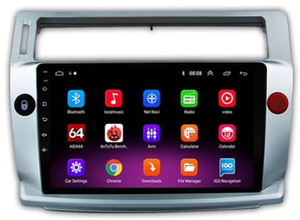 SAFWEL Compatible con Citroen C4 c-Triomphe c-Quatre 2004 2005 2006 2007 2008 2009 2 DIN Auto Radio Reproductor de vídeo Multimedia Android 2din CarPlay (Size : 2G 16G)