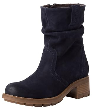 Tamaris Damen Absatzstiefelette Leder Blockabsatz