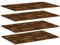 vidaXL Mensole Parete 4pz Rovere Fumo 80x50x1,5 cm Legno Multistrato