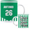 Taza Personalizada del Betis con Nombre - Equipo de Futbol- Betis- Equipo de Fútbol - Taza Cafe - Regalo Original - Cerámica Blanca