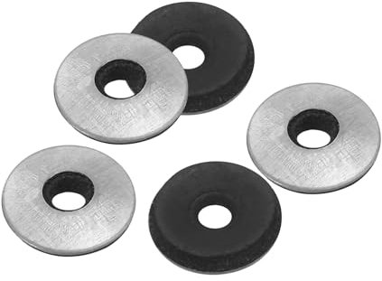 PATIKIL M4.2x12mm EPDM Rondelles d'Étanchéité Collées, 100 pièces Joint de Vis Soutenu Par Caoutchouc Néoprène Galvanisé pour Toit de Navires de Machines Industrielles à Domicile (#8)