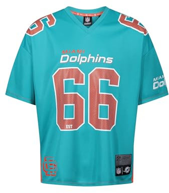 Recovered - NFL - Miami Dolphins Est 66 Mesh Oversized Top Aqua XL