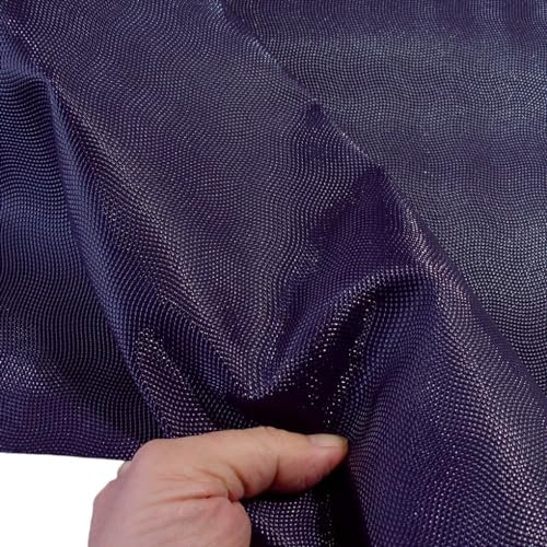 TOLKO 1m Lederimitat mit Struktur Glanz Optik | weiche Premium Meterware | Stuhl Bank Sessel Sofa Sitzbezug 128cm breit | Kunstleder Bezugstoff Polsterstoff Polsterbezug Möbelstoff (Lila)