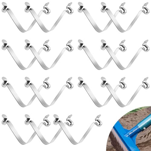 NQEUEPN 15pcs Clips pour Toutes Les Piscines, Clips Papillon de Piscine Clip en Forme de V Clip de Poteau de Brosse de Piscine Clip de Fixation en V pour Spa Écumoire Filets Brosses Râteau à Feuilles