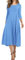 HOTOUCH Women Dress Elegant Tunic Dress Round Neck Casual Dresses 3/4 Sleeve A Line Dresses Classic Midi Dress with Pockets Blue S