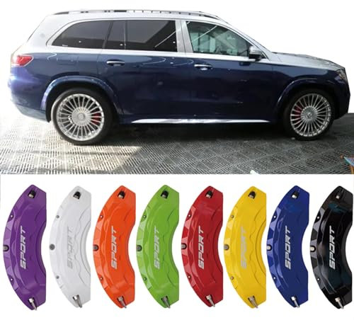 4pc Brake Caliper Covers Compatible Front Rear 19/20/21 Wheel Size for Mercedes Benz GLS Accessories (Green)