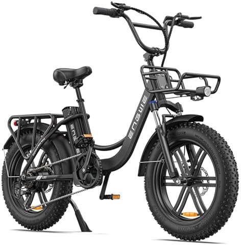 Fafrees 20 Zoll E-Bike für Herren, Elektrofahrräder bis zu 150KM mit 48V 13AH Akku, 25Km/h Elektrofahrrad, ENGWE L20 Boost(Schwarz)
