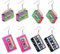 4 Paar 80er Jahre Ohrringe Vintage Radio Kassette Neonohrringe Ohrringe 90er Jahre Damen für Karneval Party