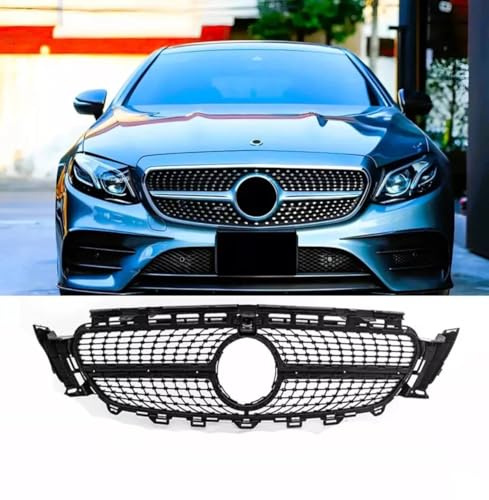 For Auto Perfectionists UK Front Diamond Grill Compatible With Mercedes E Class W213 C238 2016-2019 ABS Gloss Black