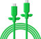 POWKONG Cavo USB C a USB C, caricatore di tipo C in silicone da 65 W, ricarica rapida, compatibile con Nintendo Switch/Steam Deck/PS5, cavo per visualizzazione video 4K, verde 1 m